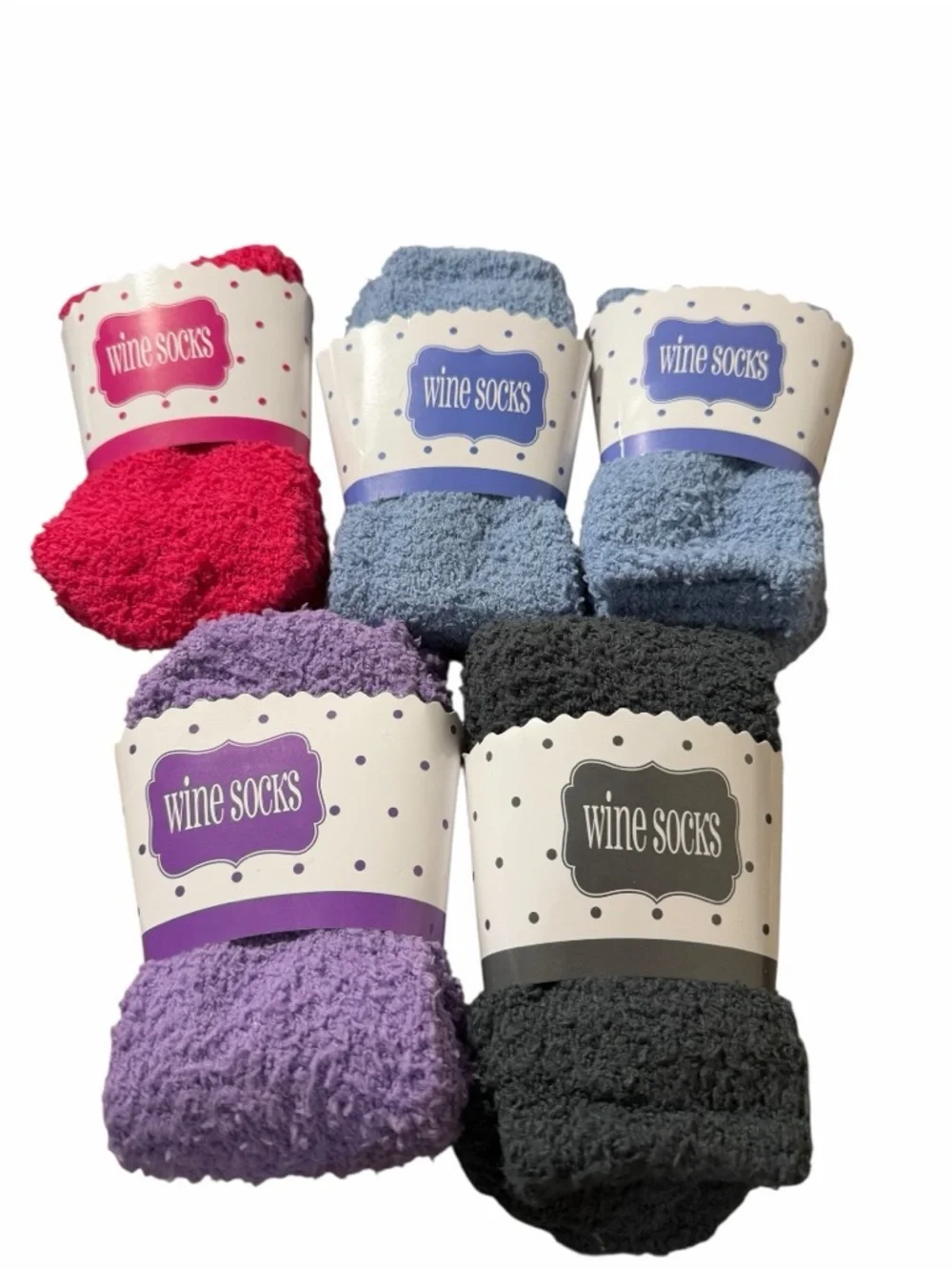 Cozy Women's Wine Socks - Pink, Blue, Purple, Dark Gray “If you can read this….”